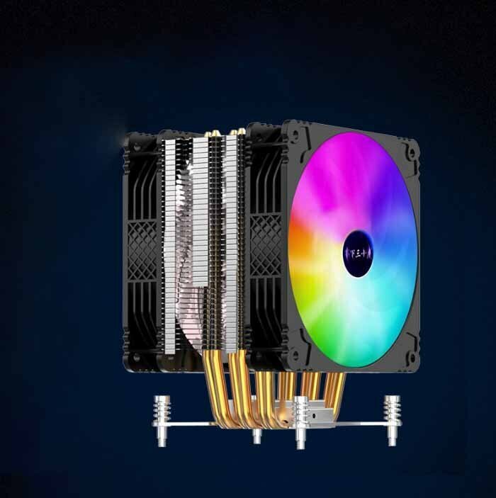 Desktop CPU Cooler Large Airflow Silent Cooling Fan (2011 RGB Dual Fan)