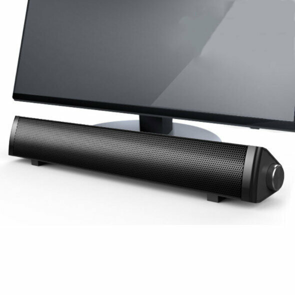 Computer Audio, Desktop, Notebook, Bluetooth Speaker, Mobile Phone, Long Strip Subwoofer (V-105 Bluetooth Version Black)
