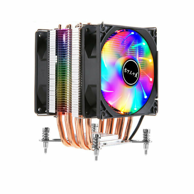 Desktop CPU Cooler Large Airflow Silent Cooling Fan (6 Heat Pipes 115X Version Dual Fan + IPL)