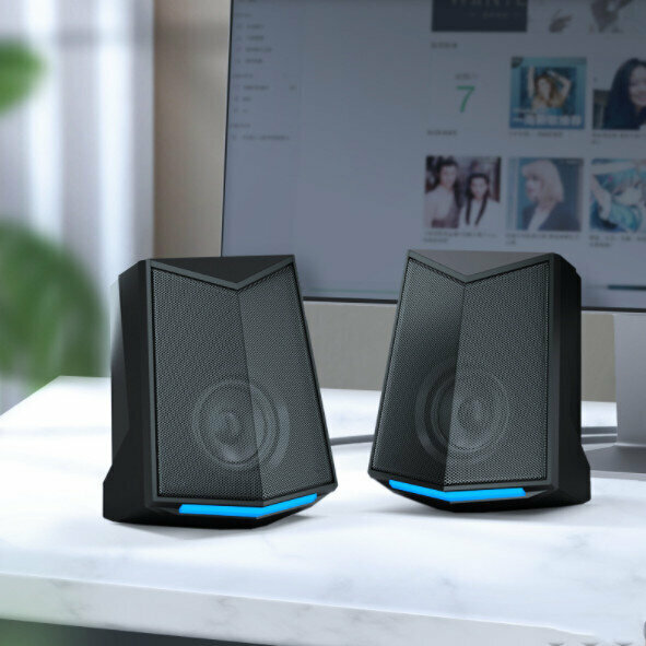 Computer Small Speaker Desktop USB Mini Notebook Home Speaker Subwoofer (Black)