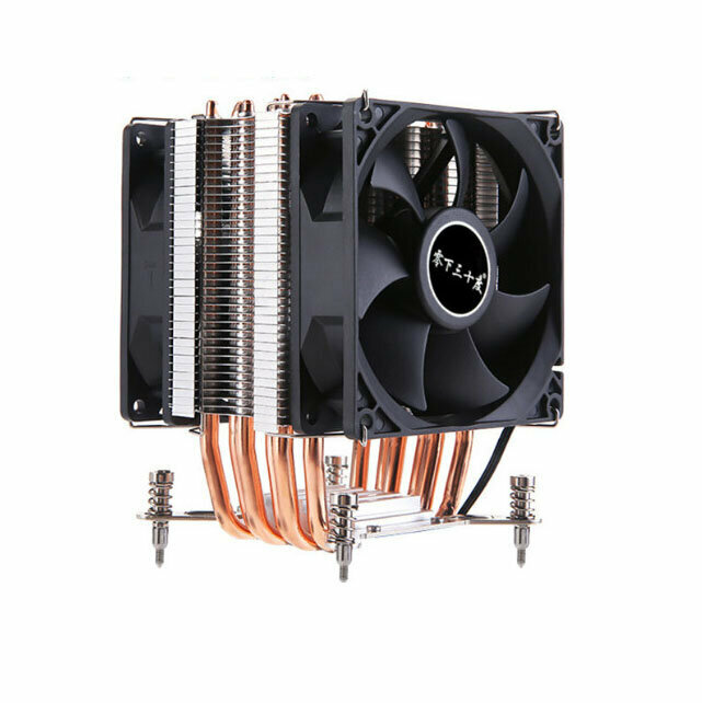 Desktop CPU Cooler Large Airflow Silent Cooling Fan (6 Heat Pipes 115X Version Dual Fans)