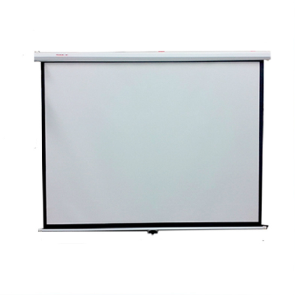 Electric curtain white fiberglass office high-definition business projector cloth (100 inches 4:3 (width 2.03 * height 1.5 meters) + remote control)