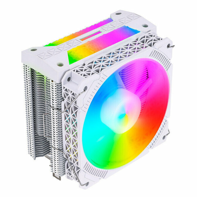 Desktop Chassis High Efficiency CPU Cooler Large Airflow Silent Cooling Fan (4 Copper Tubes (5ARGB Color Change)