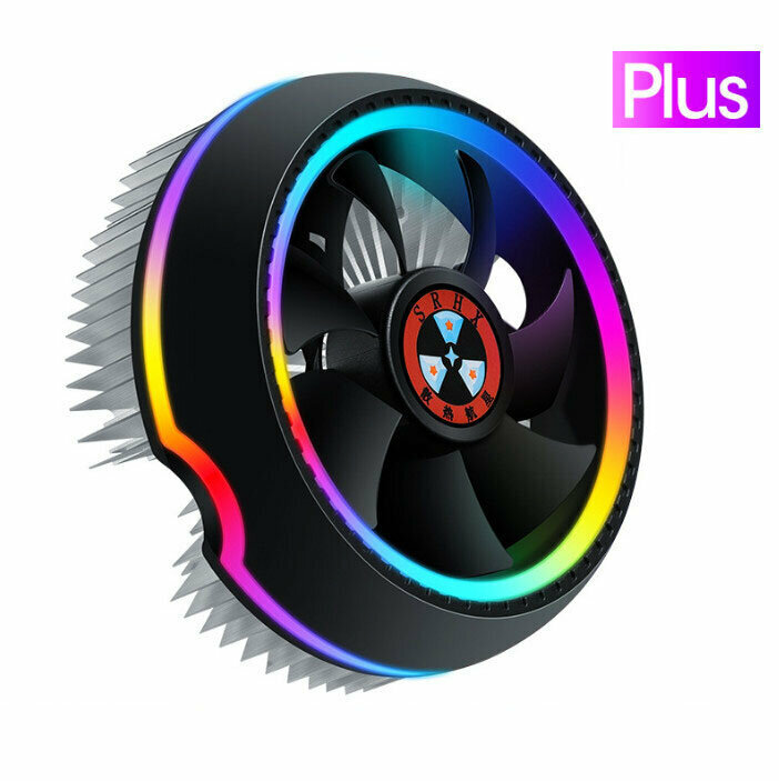 Desktop Chassis High Efficiency CPU Cooler Large Air Volume Silent Cooling Fan (Silver - Color)