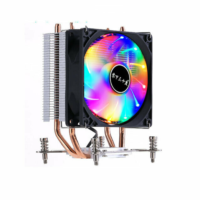 Desktop CPU Cooler Large Airflow Silent Cooling Fan (2 Heat Pipes 2011 Single Fan + IPL)