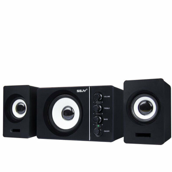 Desktop computer audio mini subwoofer mobile phone notebook universal 2.1 combination speaker (black)