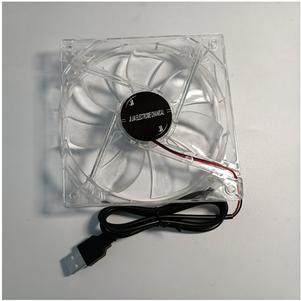 PC transparent 5V computer cooling fan USB interface (12025 USB interface transparent without light)