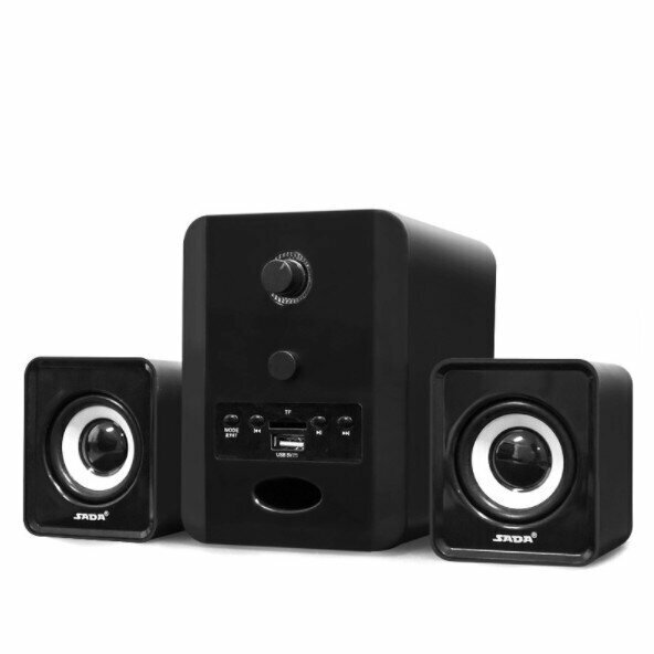 Small speaker, desktop computer, small speaker, plug-in card, U disk subwoofer (black)