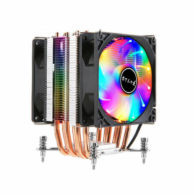 Desktop CPU Cooler Large Airflow Silent Cooling Fan (6 Heat Pipes 2011 Dual Fan + IPL)