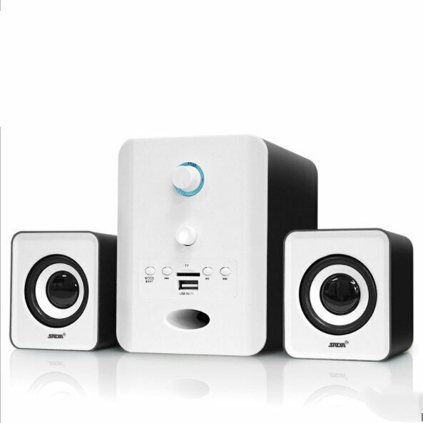 Small speaker, desktop computer, small speaker, plug-in card, U disk subwoofer (black and white)
