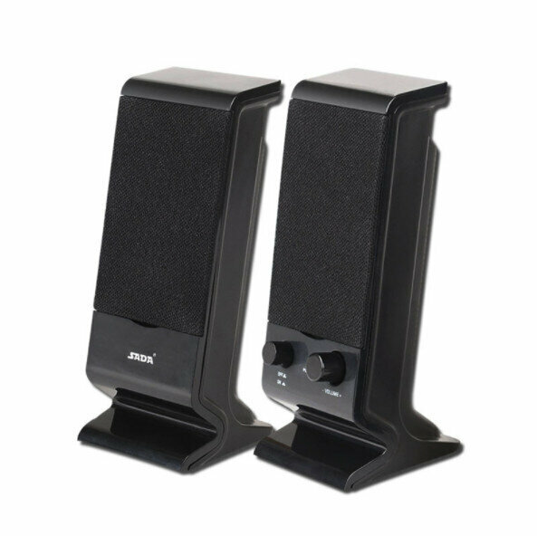 Laptop Desktop USB Speaker Mini Portable 2.0 Small Speaker Subwoofer (Black)