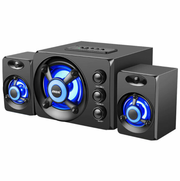 Desktop computer audio notebook mini speaker (black plastic bluetooth version colorful breathing lamp)