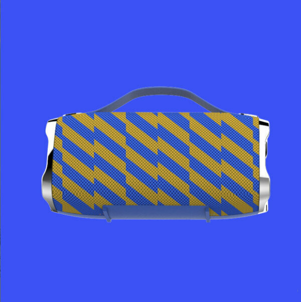 Bluetooth mini steel cannon audio (striped blue)