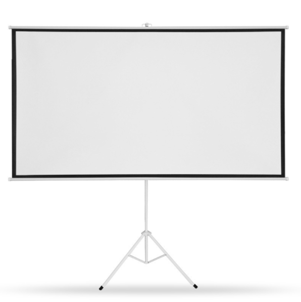 Portable Floor Stand Curtain White-plastic Simple HD Mobile Projection Cloth (84-inch 4:3 (Width 1.71 * Height 1.26 meters))