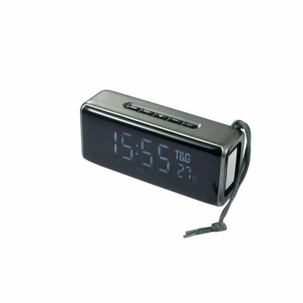 Bluetooth alarm clock subwoofer (silver gray)