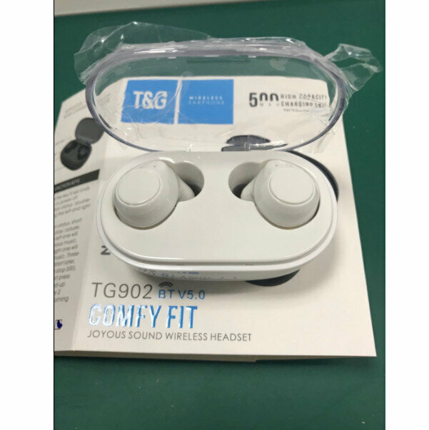 Waterproof Binaural Stereo Earbuds (White)