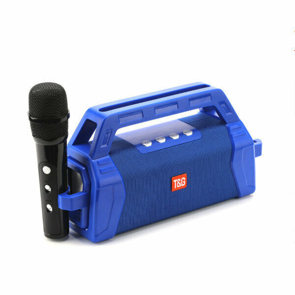 Wireless microphone Bluetooth subwoofer (blue)