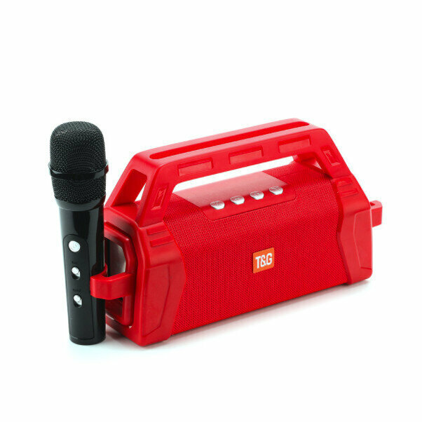 Wireless microphone Bluetooth subwoofer (red)