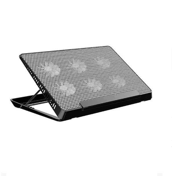 Computer Radiator Multi-level Adjustment Bracket Six Fan Aluminum Alloy (Black)