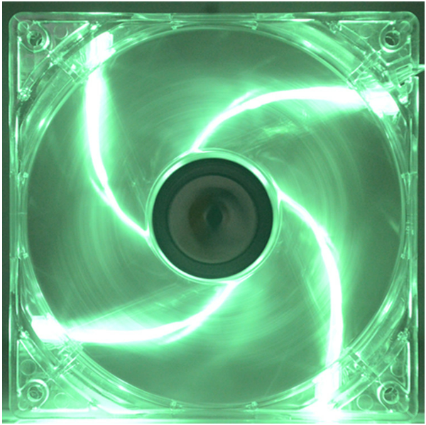 PC Transparent 5V Computer Cooling Fan USB Interface (12025 Green Light USB Interface)