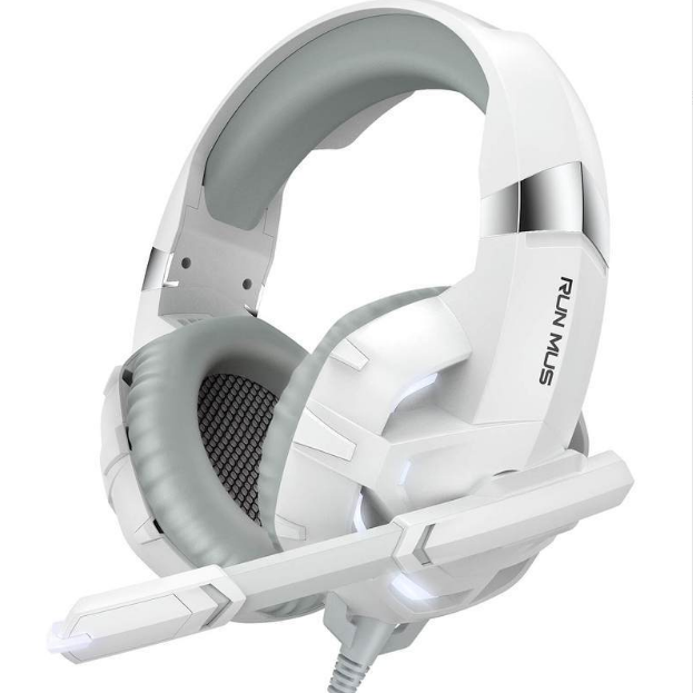 ONIKUMA K2PRO Over-Ear Gaming Headset Gaming PS4 Compatible Computer Wired Headset (RUNMUS Brand White)