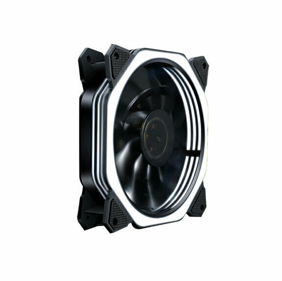 Desktop Case Illuminated Fan 12V Power Fan Radiator (Rubik's Cube Aurora White Light)