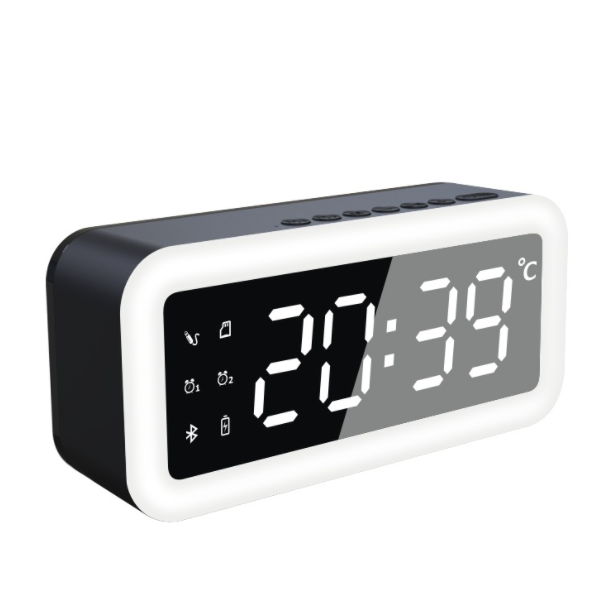 Wireless small speaker (deluxe version of three batteries super long standby + sleep night light black)