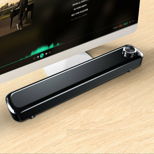 Computer Audio, Desktop Notebook, Mobile Phone Strip Speaker (Black)