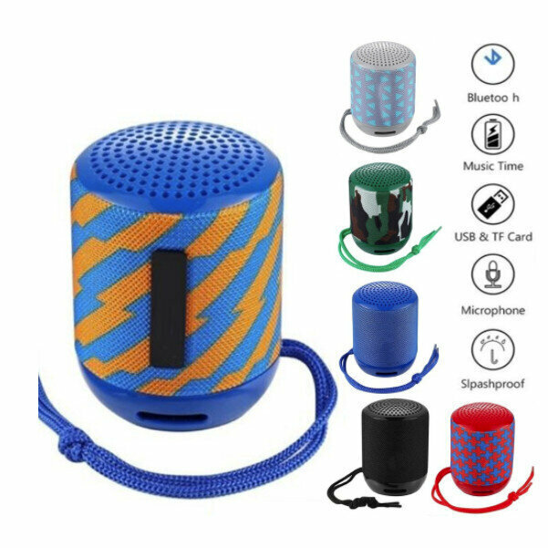 Fabric bluetooth subwoofer (striped blue)