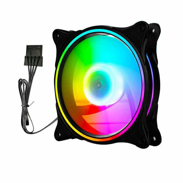 Computer Case Radiator ARGB Optical Case Fan (3-Aperture Sync Auto Color Change (4pin))