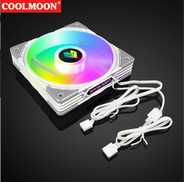 AS1 Case Fan 12CM Desktop Cooling Fan (AS1 ARGB White)
