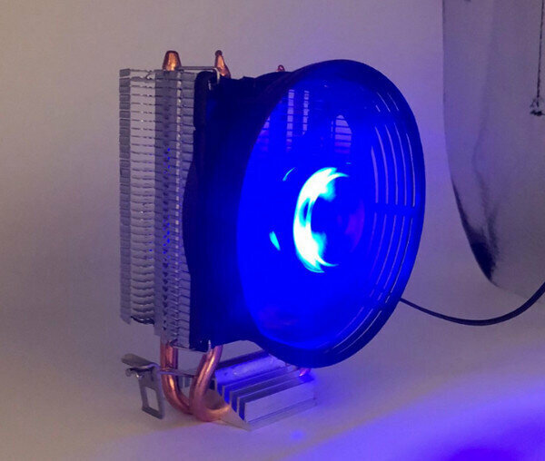Desktop PC CPU Cooling Fan - Dazzling Blue Light LYF-T01 Dual Copper Tube Dual Fan
