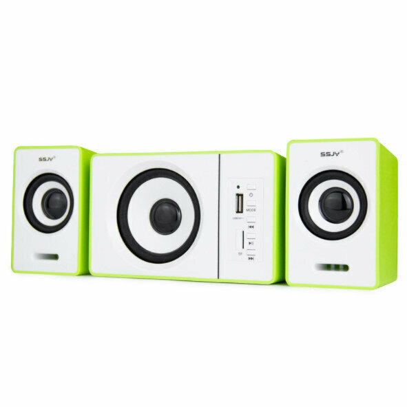 Desktop computer audio notebook mobile phone Bluetooth card mini speaker (fruit green)
