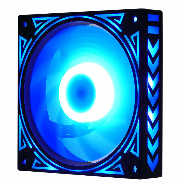 Computer Case Radiator ARGB Optical Case Fan Radiator (Blue (Small 3pin + Large 4pin))