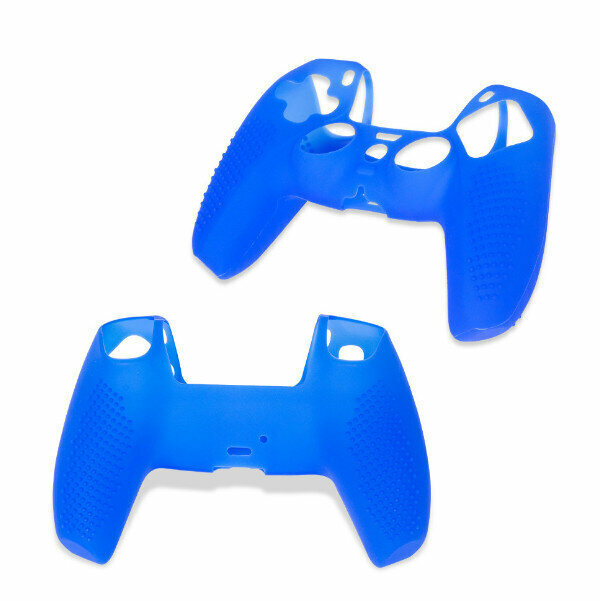 Compatible with PS5 Handle Silicone Case with Non-Slip Particle Handle Protector (Blue)