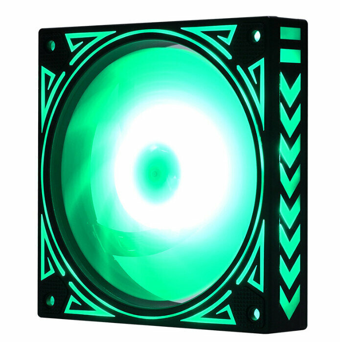 Computer Case Radiator ARGB Optical Case Fan Radiator (Green (Small 3pin + Large 4pin))