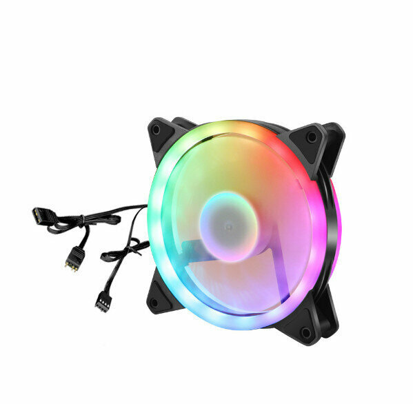 Desktop Chassis Illuminated Fan Fan Cooler (5V External Illuminated (ARGB) Small 4pin PWM + Small 3pin Motherboard 3 Pins)