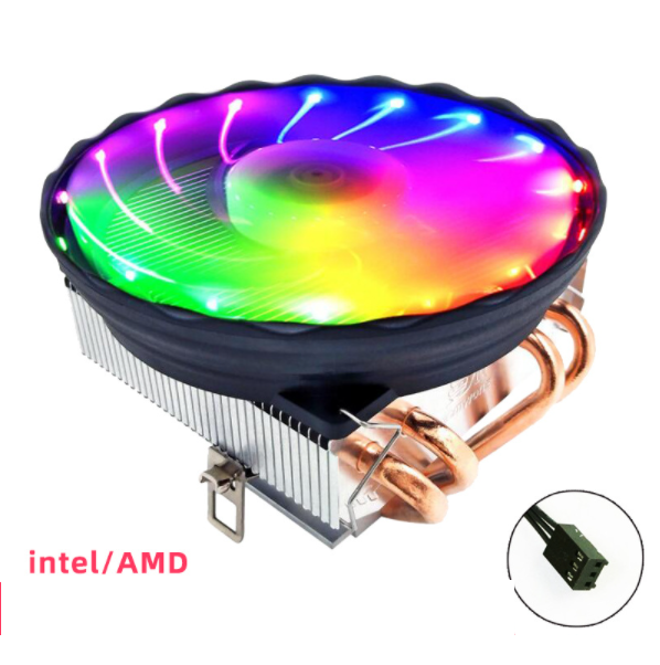 Ice Magic V4 CPU Cooler Desktop Computer Host Quad Copper Tube Multi-platform Heat Pipe Silent Temperature Control CPU Fan (Ice Magic V4 Three-pin Interface)