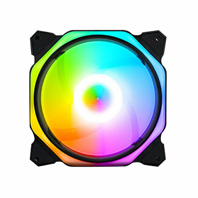 Computer Case LED Color Changing Radiator Large Air Volume Silent Cooling Fan (RGB Remote Control (6pin)