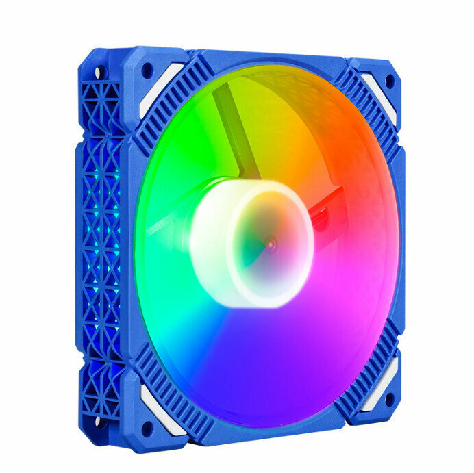 Desktop Chassis DC Cooling Fan Radiator (Blue Frame RGB Auto Color)