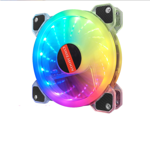 Cool Moon Jade RGB Fan 12cm Case Fan Silent Illumination Desktop Computer Silent Cooling Fan (Jade RGB Fan)