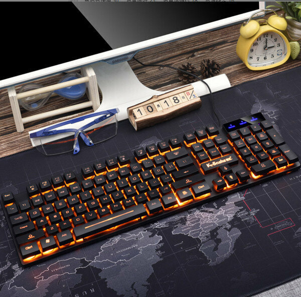 Wired K4 Single Keyboard - Orange Light