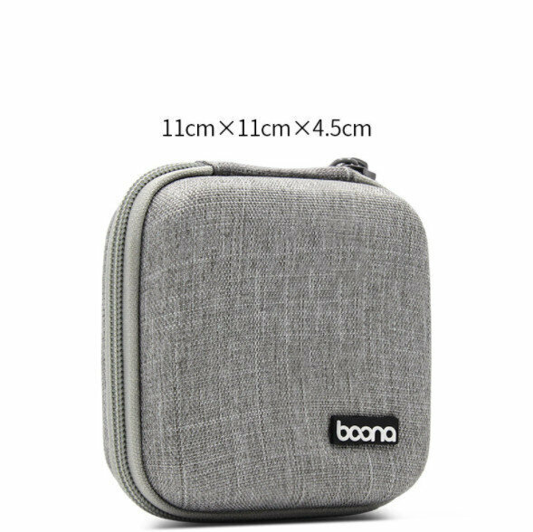 Laptop Power Pack Macbook air/pro charging cable adapter, headphone data cable storage (gray)