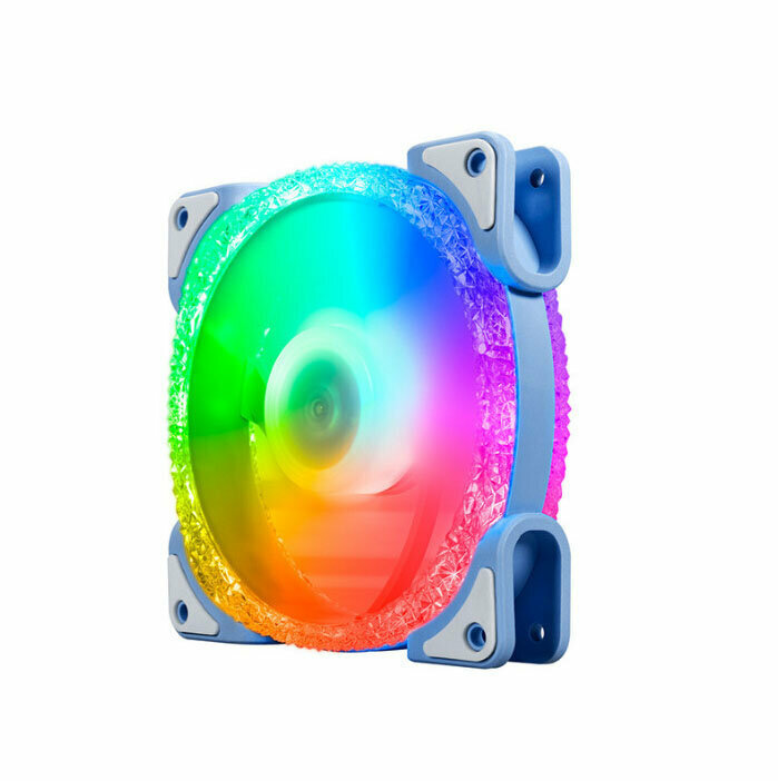 Computer Case Cooler ARGB Optical Case Fan Radiator (Ice Drill RGB (Blue))
