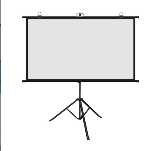 Projector Bracket Curtain HD Home Office Portable Tripod Screen 60 Inch 4:3 Portable Bracket Metal Curtain (Black Version) Send Mobile Hanging Ring