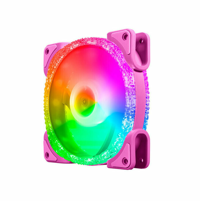 Computer Case Radiator ARGB Optical Case Fan Chromatic Radiator (Ice Drill RGB (Pink))