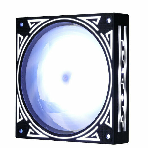 Computer Case RGB Color Changing Radiator Large Air Volume Silent Cooling Fan (White)