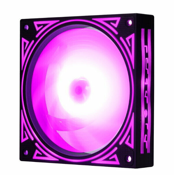 Computer Case RGB Color Changing Radiator Large Air Volume Silent Cooling Fan (Pink)
