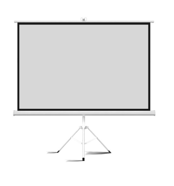 HD Mobile Portable Projector Bracket Curtain Automatic Lifting and Shrinking Projection Screen 100 inch 4:3 Dustproof Enclosure Bracket Curtain Metal