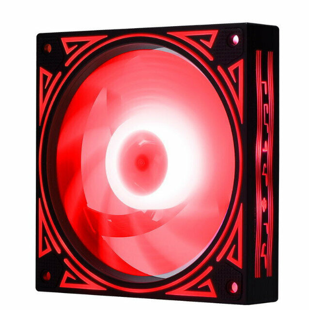 Computer Case RGB Color Changing Radiator Large Air Volume Silent Cooling Fan (Red)